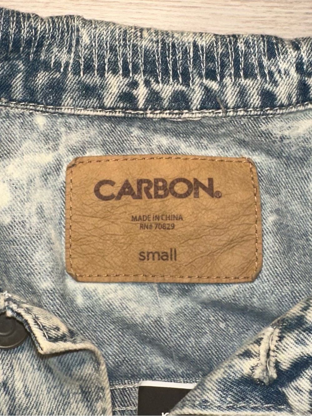 NWT Carbon Acid Wash Denim Jacket - Picture 3 of 8